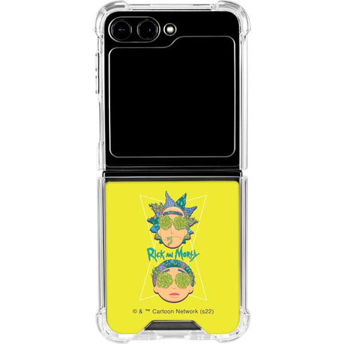 Adult Swim Rick and Morty Rick and Morty Portal Eyes Galaxy Z Flip6 Clear Case